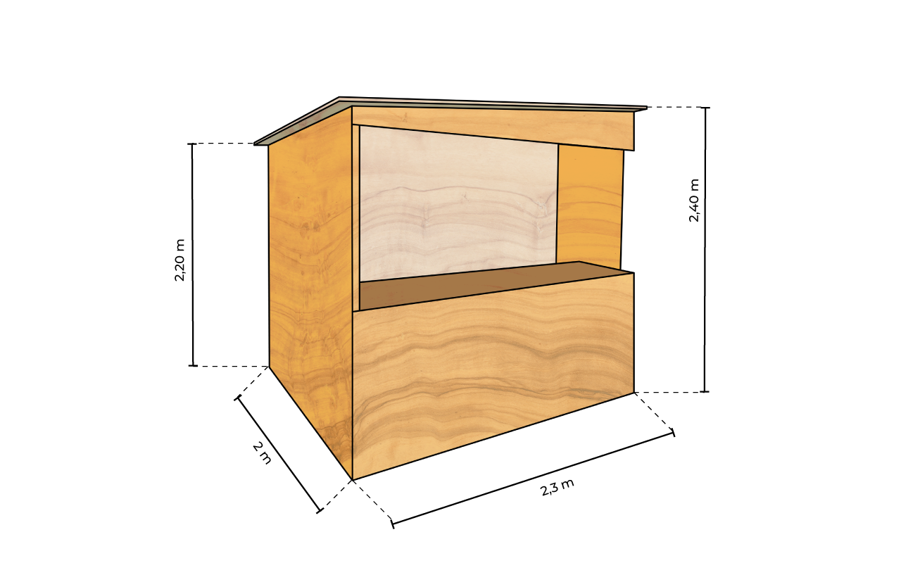 alquiler de caseta de madera