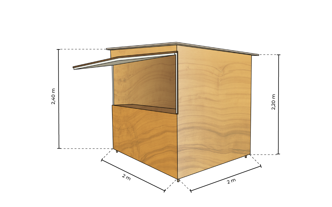 alquiler de caseta de madera